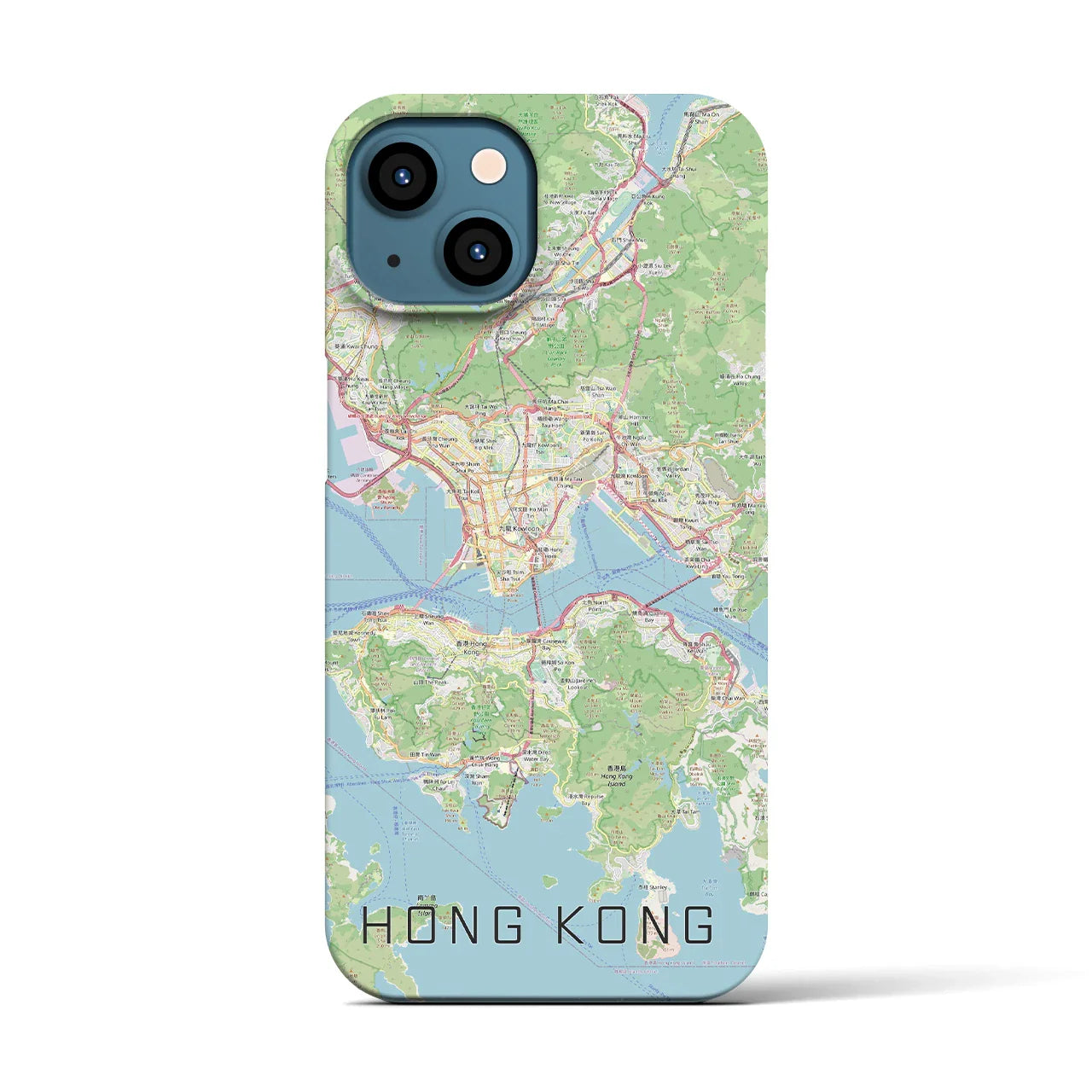 【香港（中華人民共和国）】地図柄iPhoneケース（バックカバータイプ）