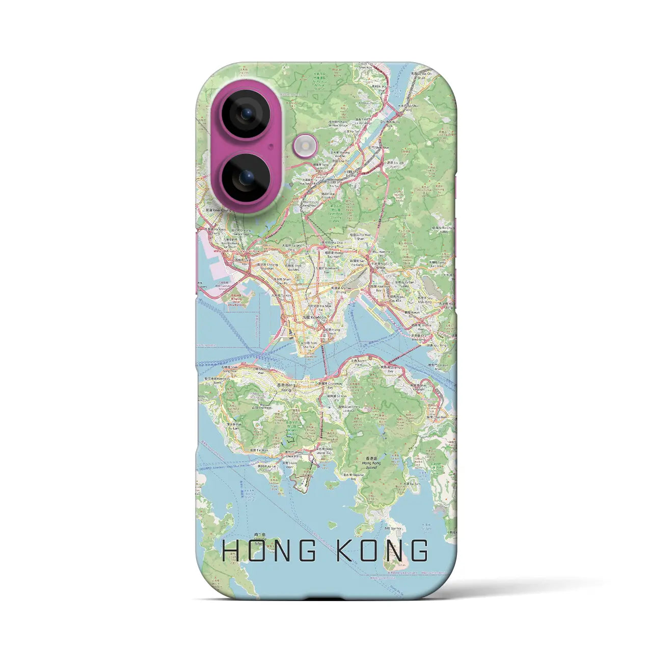 【香港（中華人民共和国）】地図柄iPhoneケース（バックカバータイプ）