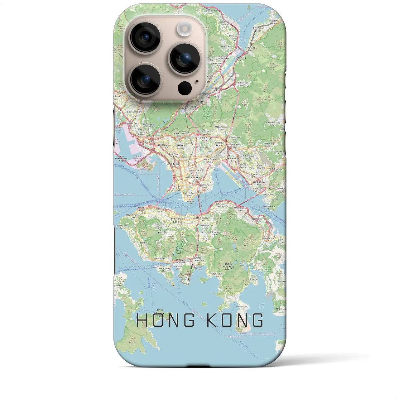 【香港（中華人民共和国）】地図柄iPhoneケース（バックカバータイプ）