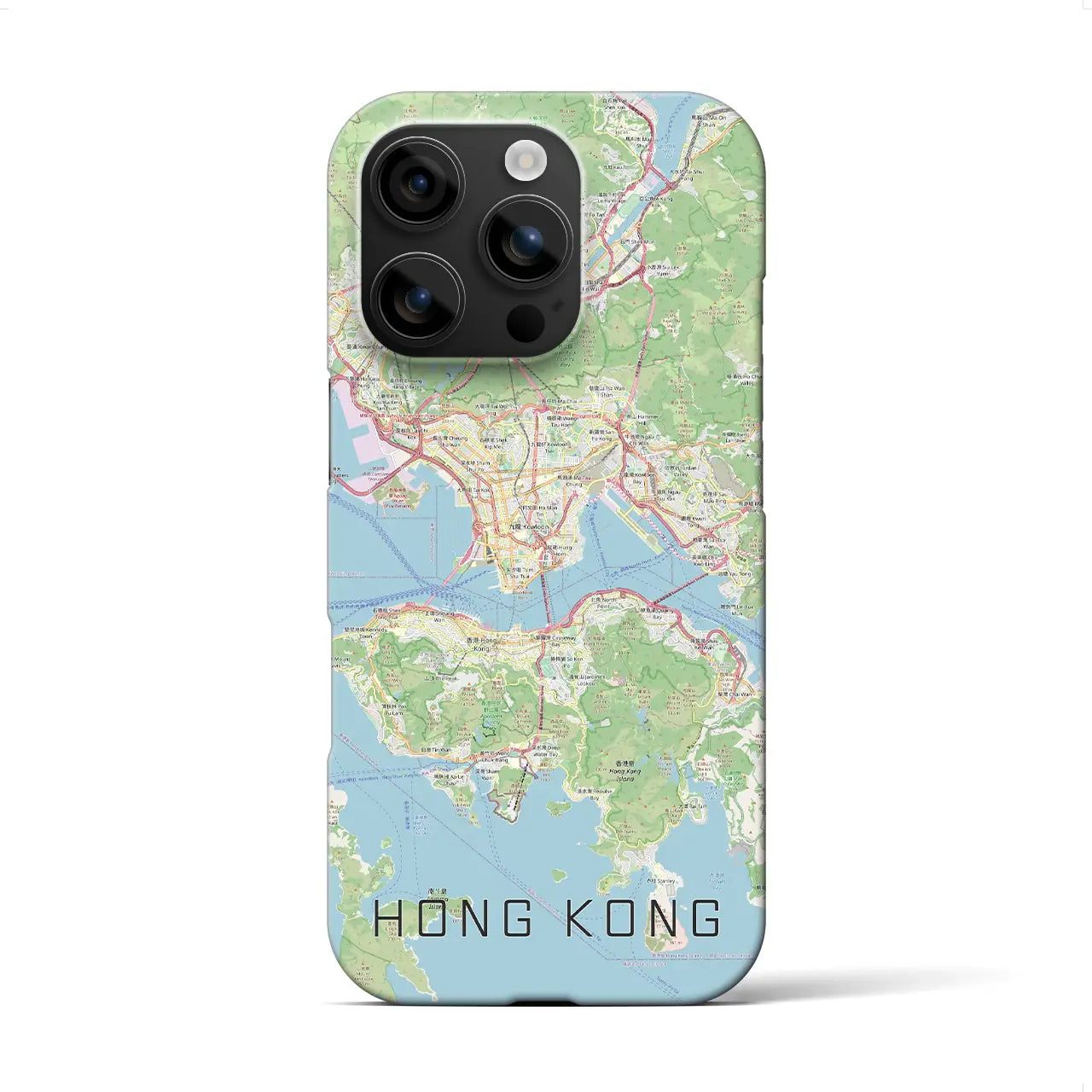 【香港（中華人民共和国）】地図柄iPhoneケース（バックカバータイプ）