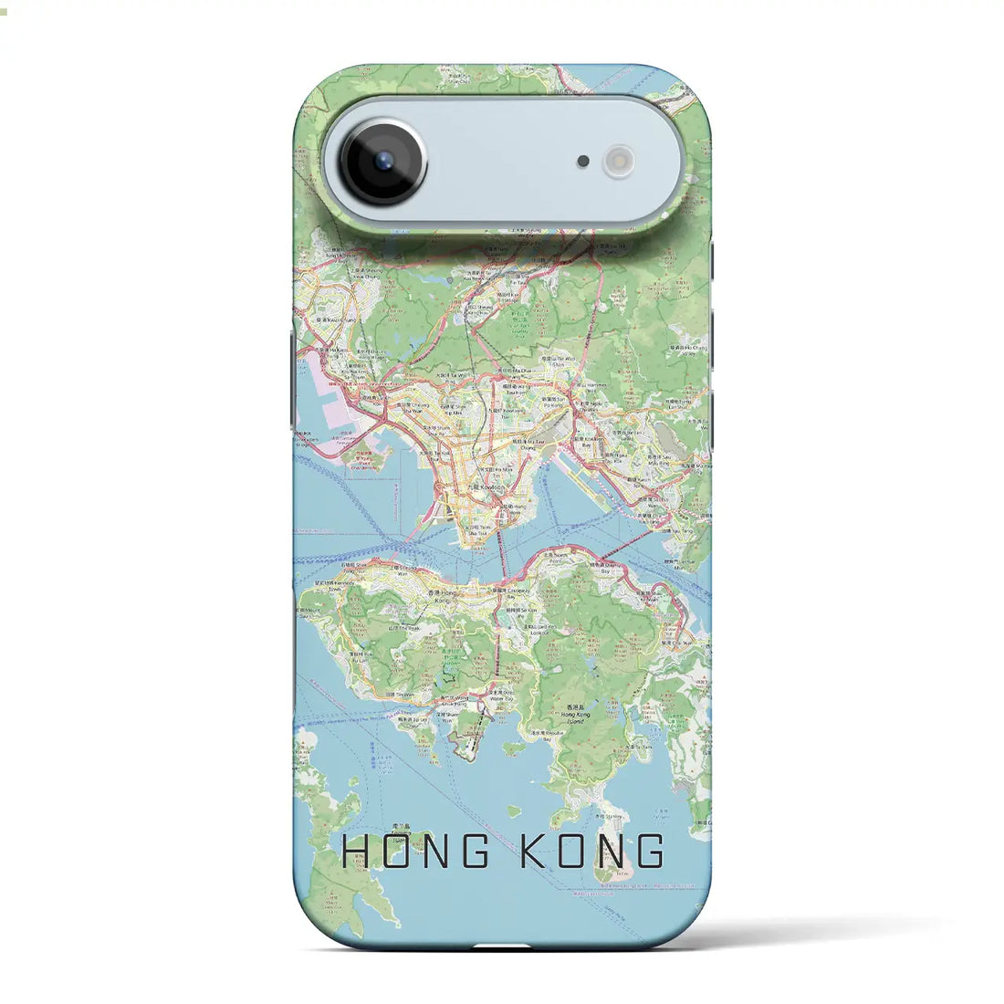 【香港(中華人民共和国)】地図柄iPhoneケース(バックカバータイプ)ブラック・iPhone 17 Pro Max 用