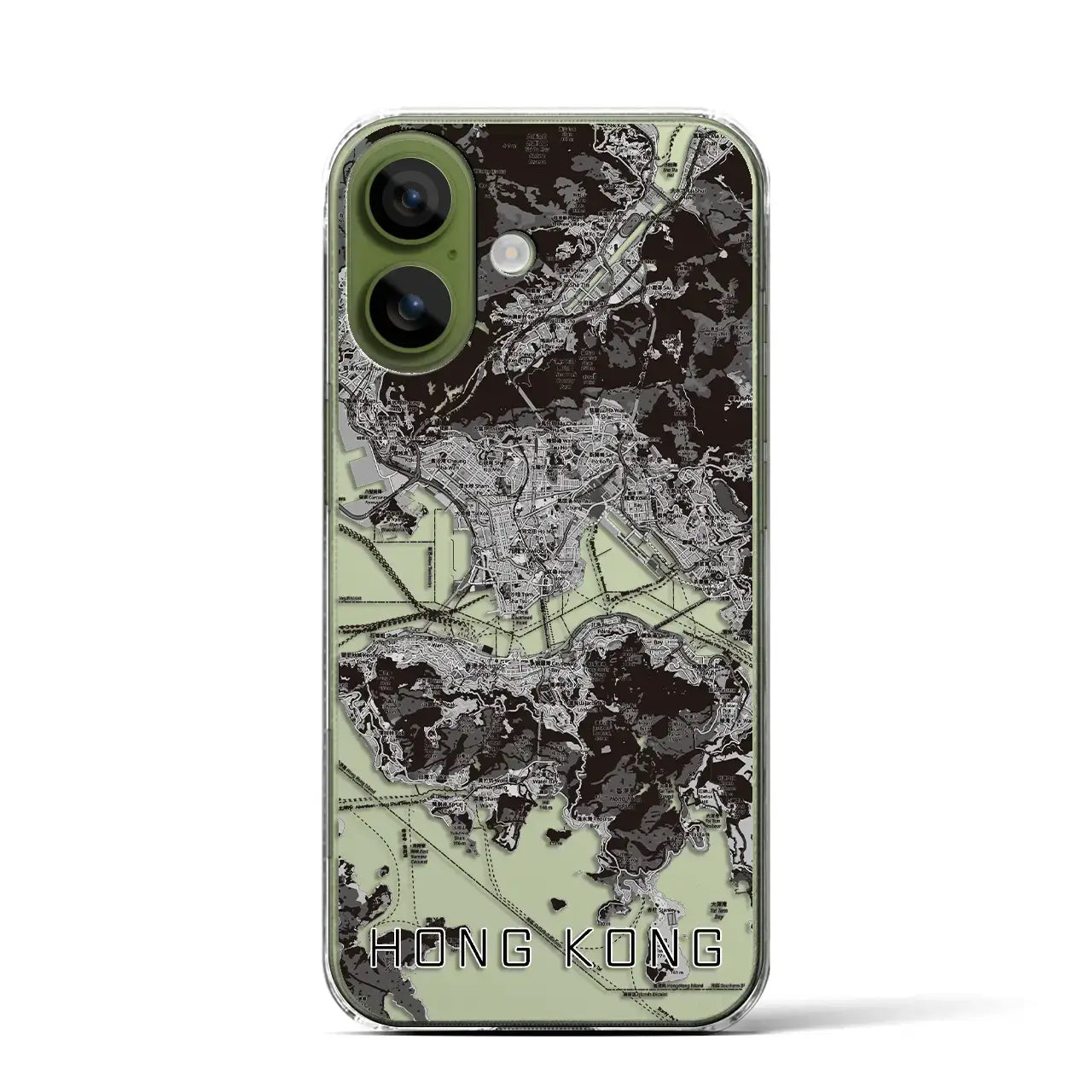 【香港（中華人民共和国）】地図柄iPhoneケース（クリアタイプ）