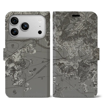 【香港（中華人民共和国）】地図柄iPhoneケース（手帳タイプ）
