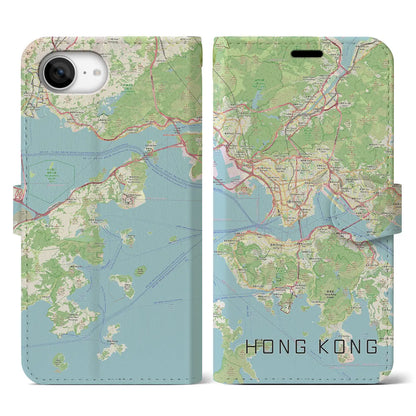 【香港（中華人民共和国）】地図柄iPhoneケース（手帳タイプ）