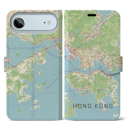 【香港（中華人民共和国）】地図柄iPhoneケース（手帳タイプ）