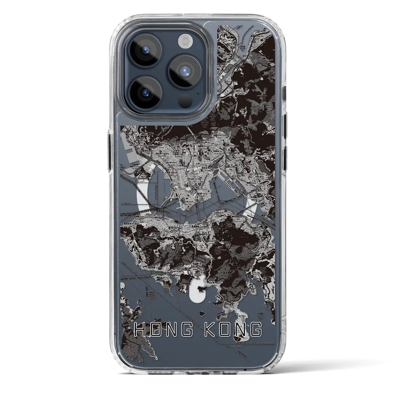 【香港（中華人民共和国）】地図柄iPhoneケース（MagSafeタイプ）