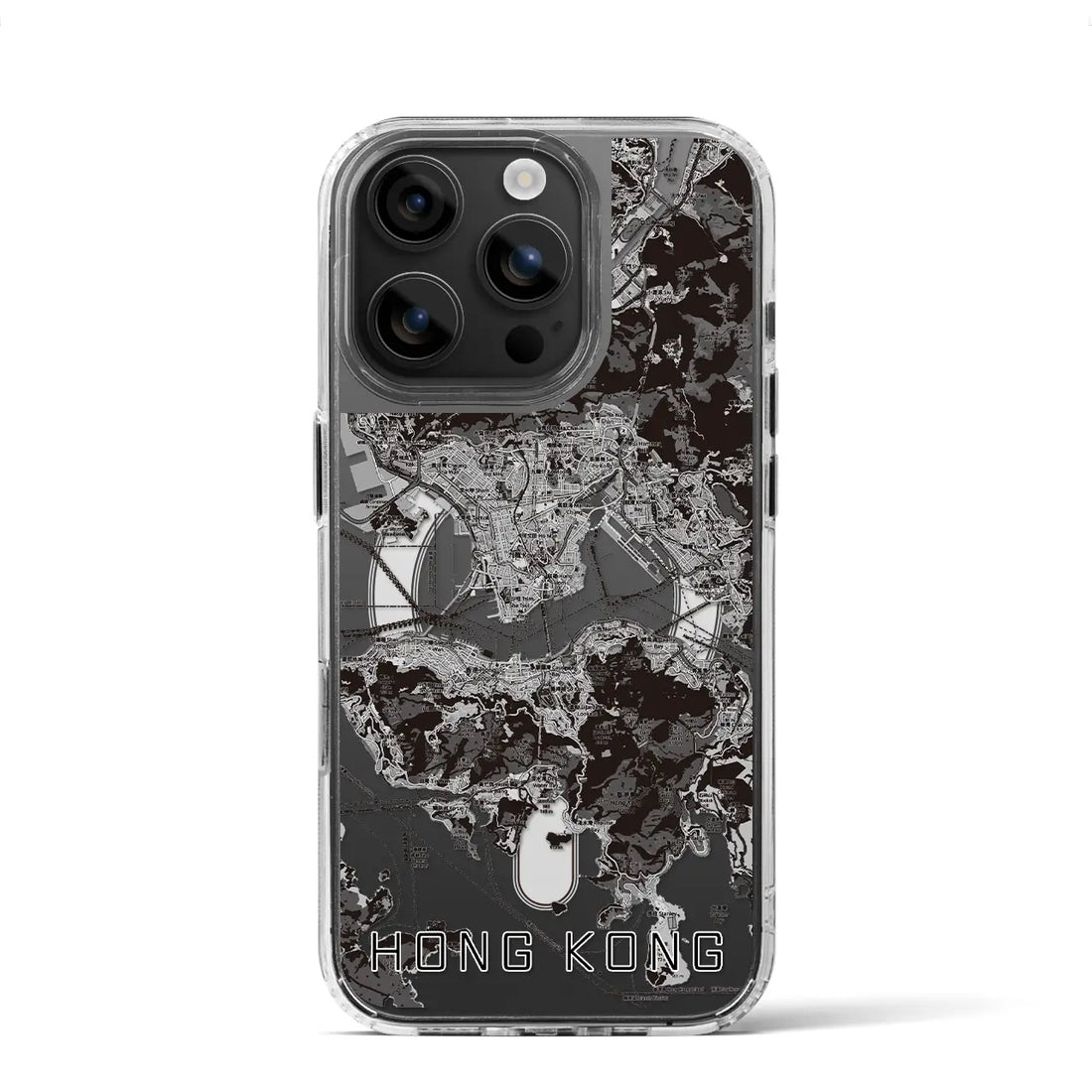 【香港（中華人民共和国）】地図柄iPhoneケース（MagSafeタイプ）