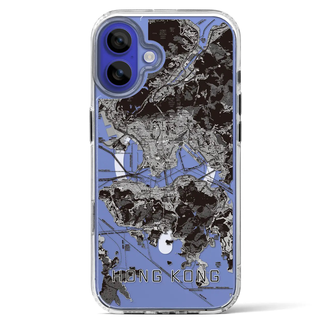 【香港（中華人民共和国）】地図柄iPhoneケース（MagSafeタイプ）