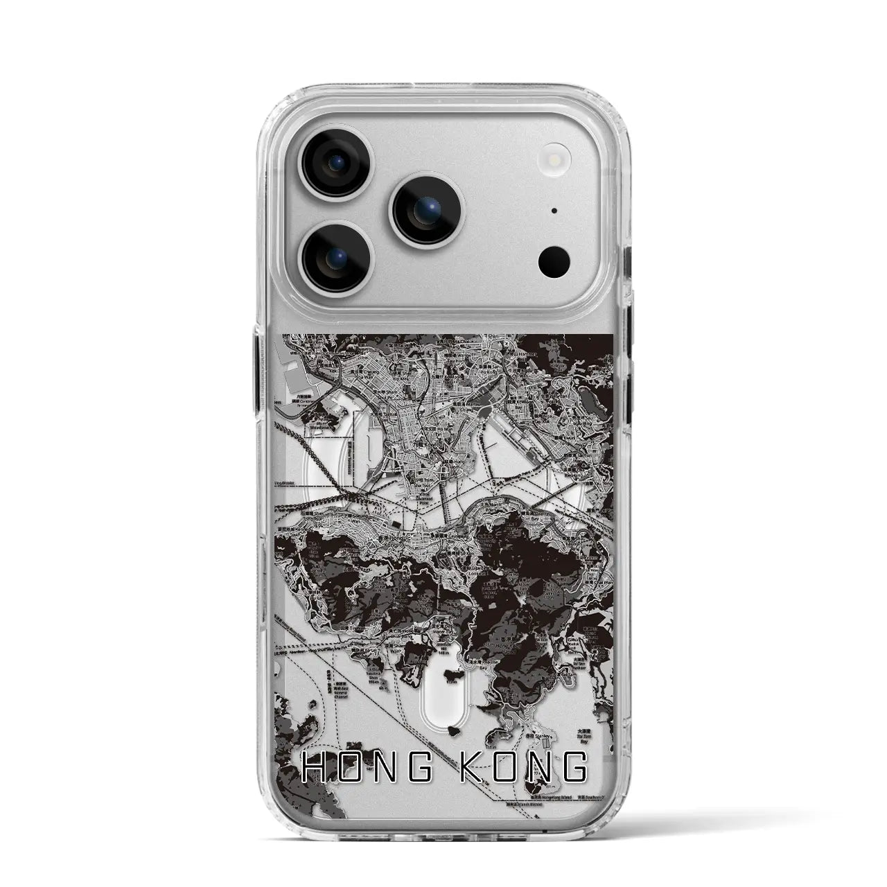 【香港（中華人民共和国）】地図柄iPhoneケース（MagSafeタイプ）