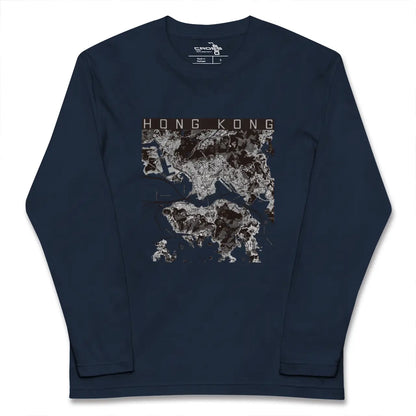 【香港（中華人民共和国）】地図柄ロングスリーブTシャツ