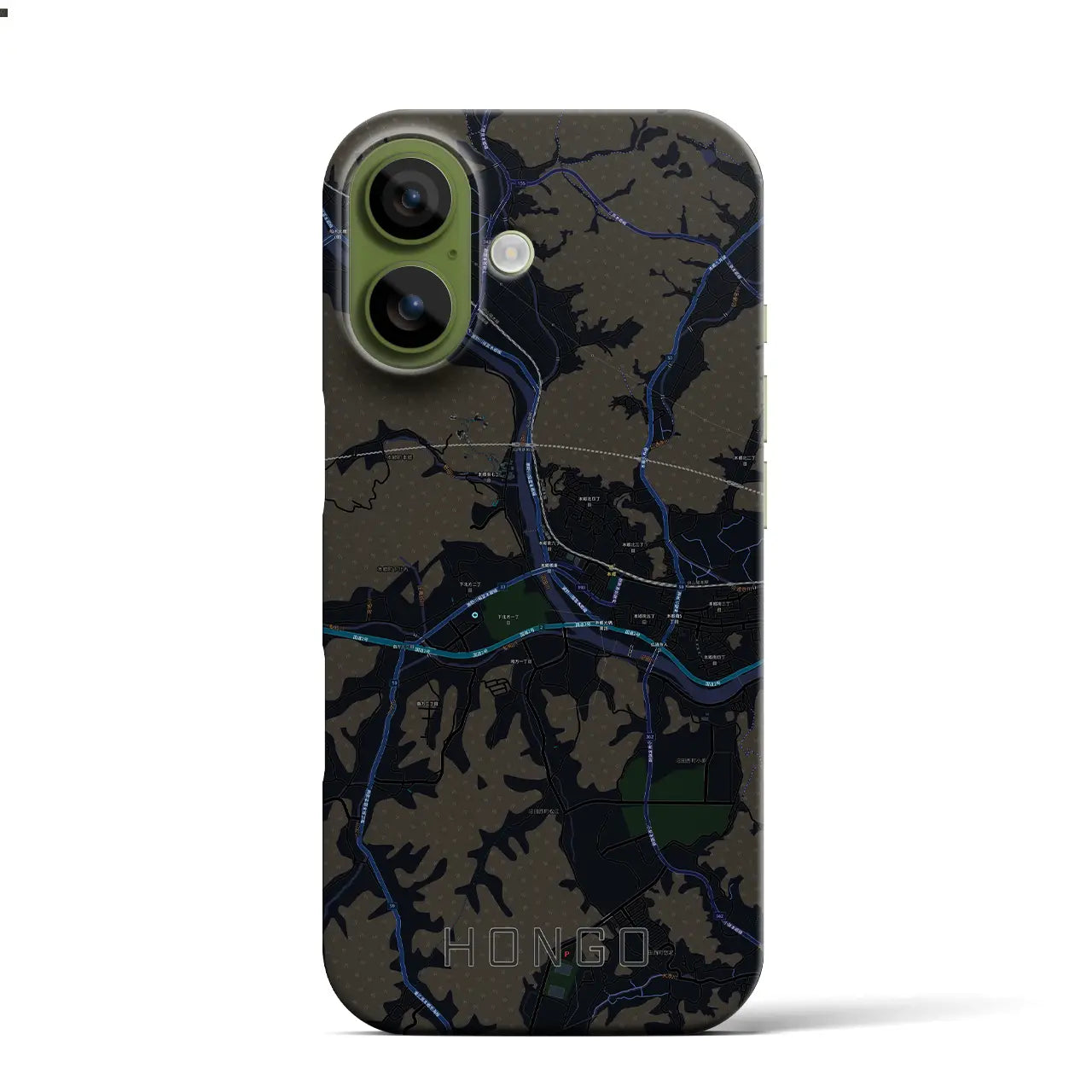 【本郷（広島県）】地図柄iPhoneケース（バックカバータイプ）