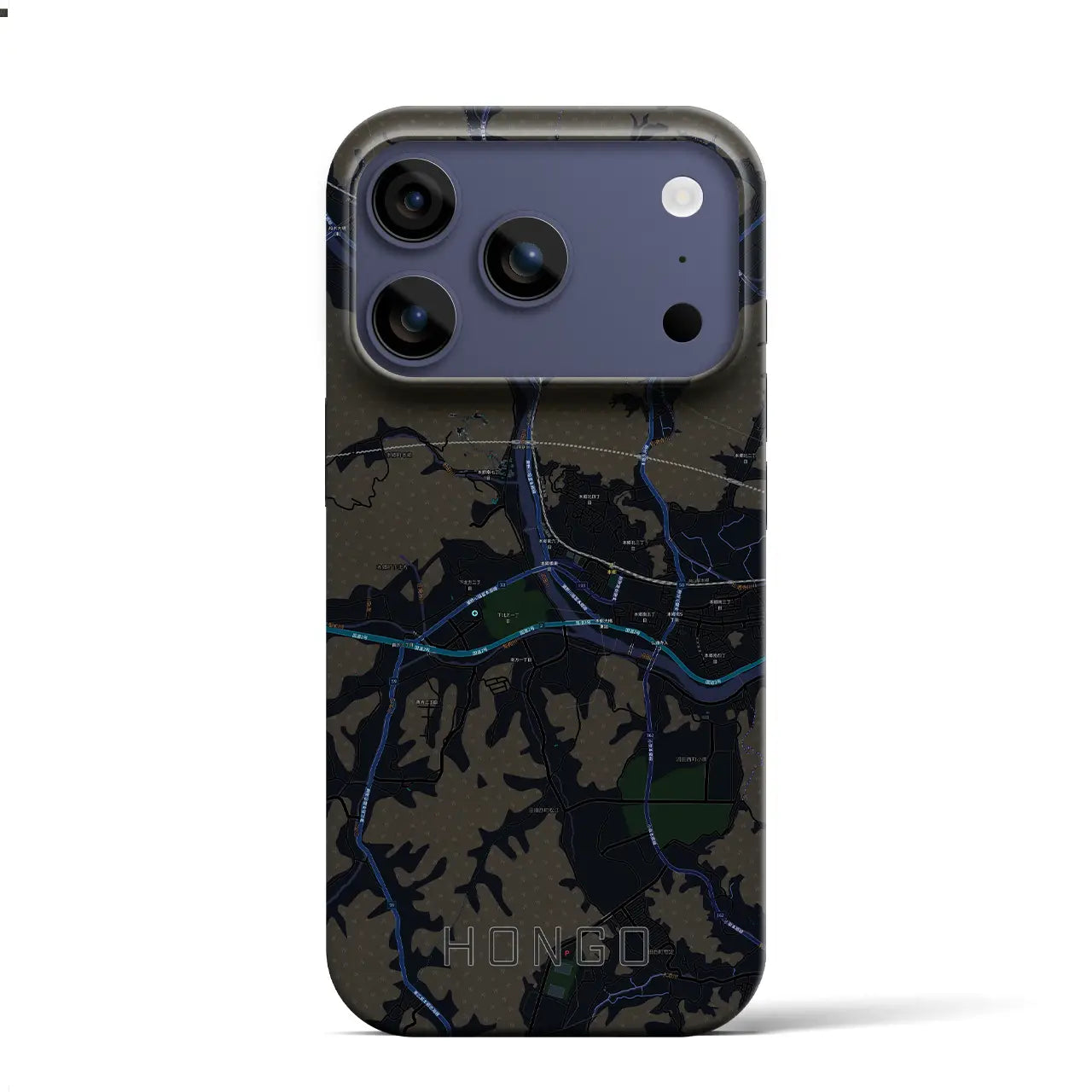 【本郷（広島県）】地図柄iPhoneケース（バックカバータイプ）