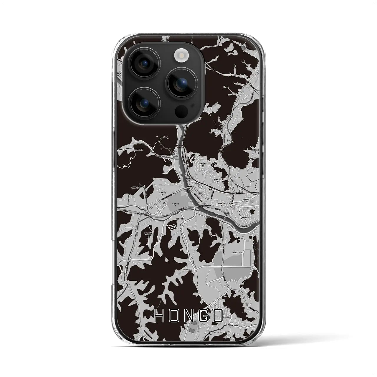 【本郷（広島県）】地図柄iPhoneケース（クリアタイプ）