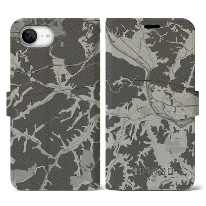 【本郷（広島県）】地図柄iPhoneケース（手帳タイプ）