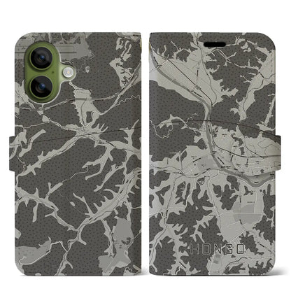 【本郷（広島県）】地図柄iPhoneケース（手帳タイプ）