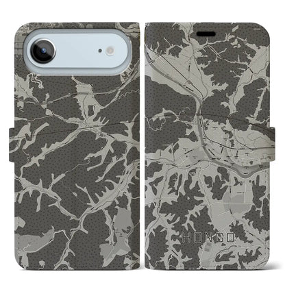 【本郷（広島県）】地図柄iPhoneケース（手帳タイプ）