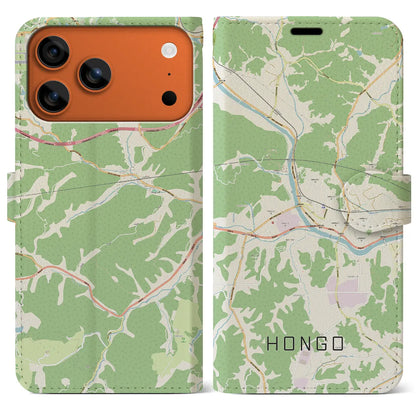 【本郷（広島県）】地図柄iPhoneケース（手帳タイプ）