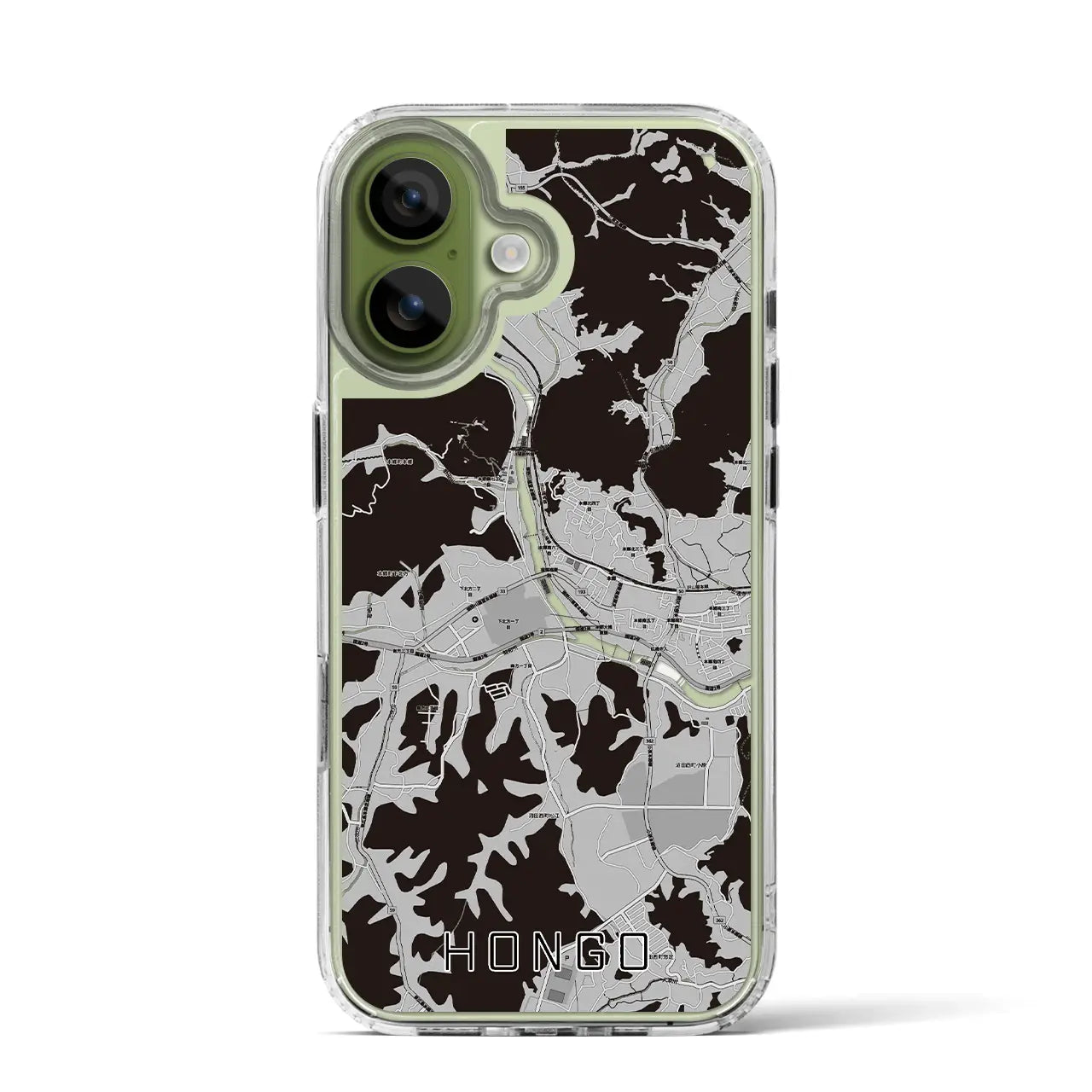 【本郷（広島県）】地図柄iPhoneケース（MagSafeタイプ）