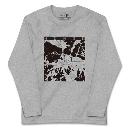 【本郷（広島県）（広島県）】地図柄ロングスリーブTシャツ