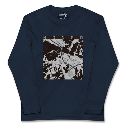 【本郷（広島県）（広島県）】地図柄ロングスリーブTシャツ