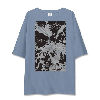 【本郷（広島県）（広島県）】地図柄ビッグシルエットTシャツ