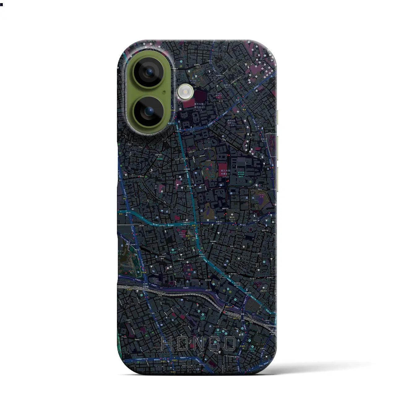 【本郷（東京都）】地図柄iPhoneケース（バックカバータイプ）