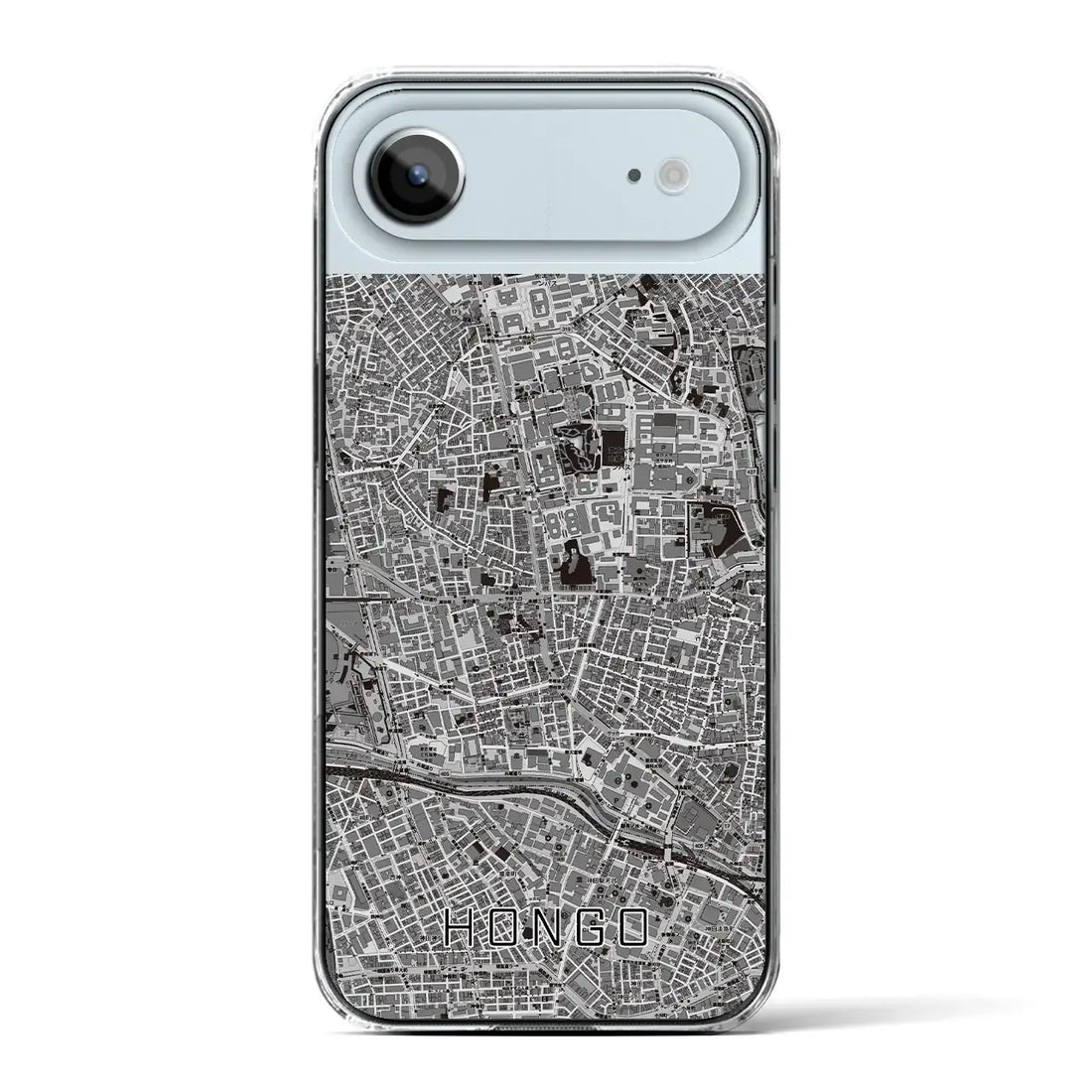 【本郷（東京都）】地図柄iPhoneケース（クリアタイプ）モノトーン・iPhone 17 Pro Max 用