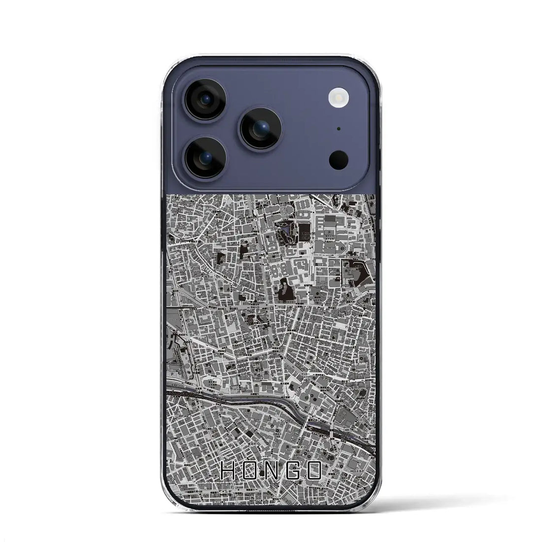 【本郷（東京都）】地図柄iPhoneケース（クリアタイプ）