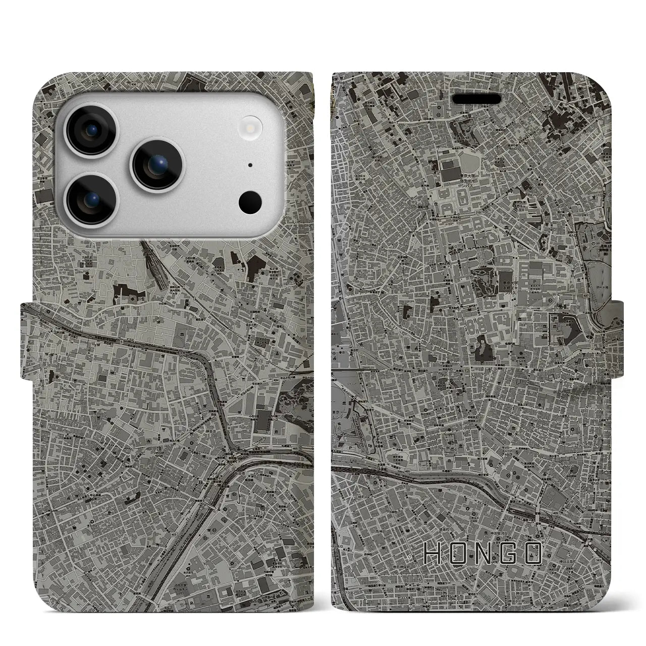 【本郷（東京都）】地図柄iPhoneケース（手帳タイプ）