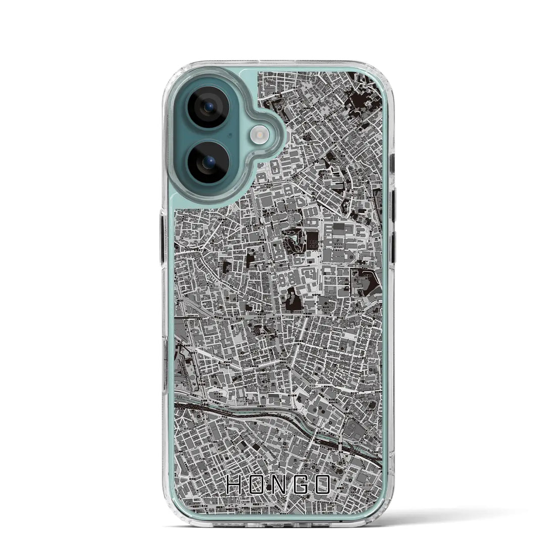 【本郷(東京都)】地図柄iPhoneケース(MagSafeタイプ)モノトーン・iPhone 16 Pro 用