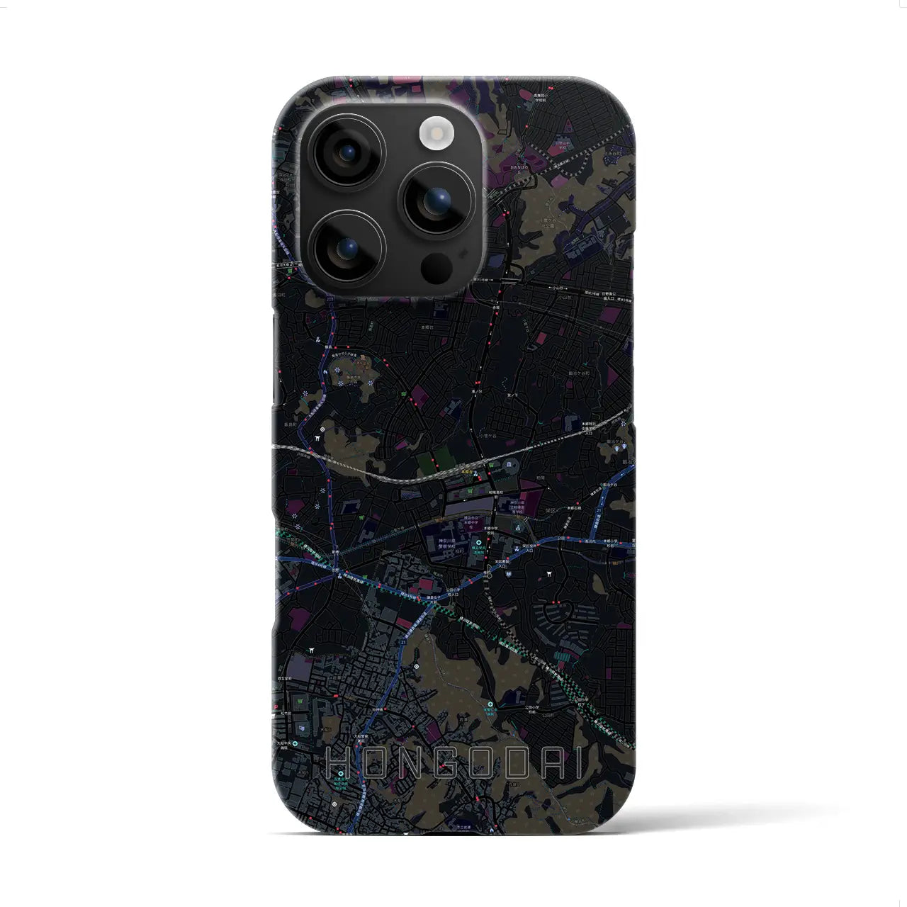 【本郷台（神奈川県）】地図柄iPhoneケース（バックカバータイプ）