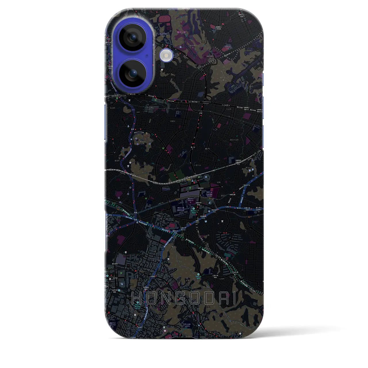 【本郷台（神奈川県）】地図柄iPhoneケース（バックカバータイプ）