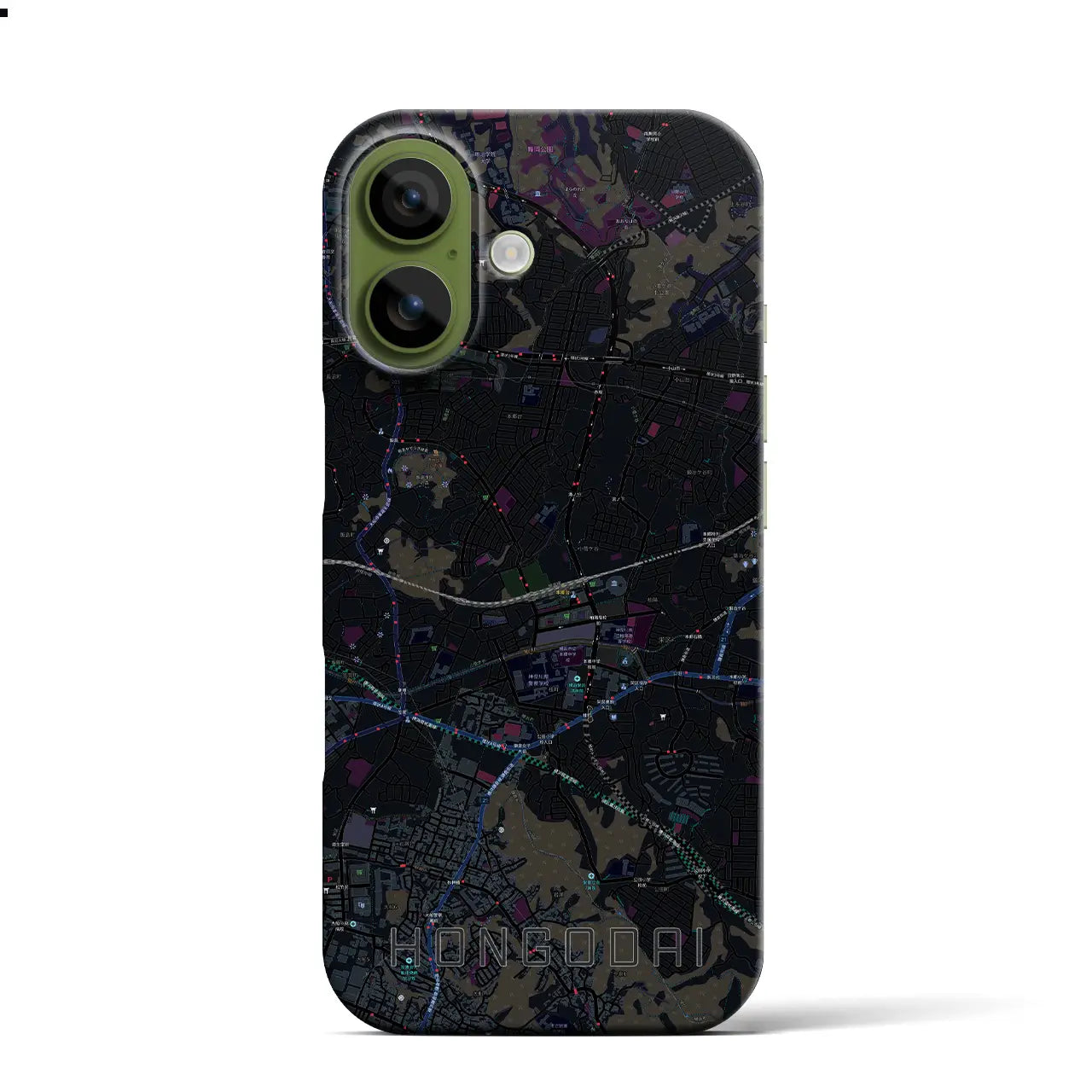 【本郷台（神奈川県）】地図柄iPhoneケース（バックカバータイプ）