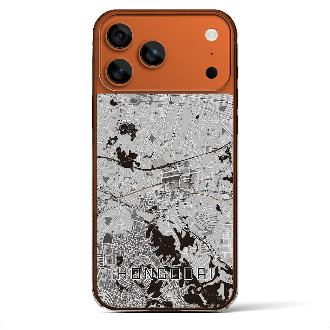 【本郷台(神奈川県)】地図柄iPhoneケース(クリアタイプ)モノトーン・iPhone 17 Pro Max 用