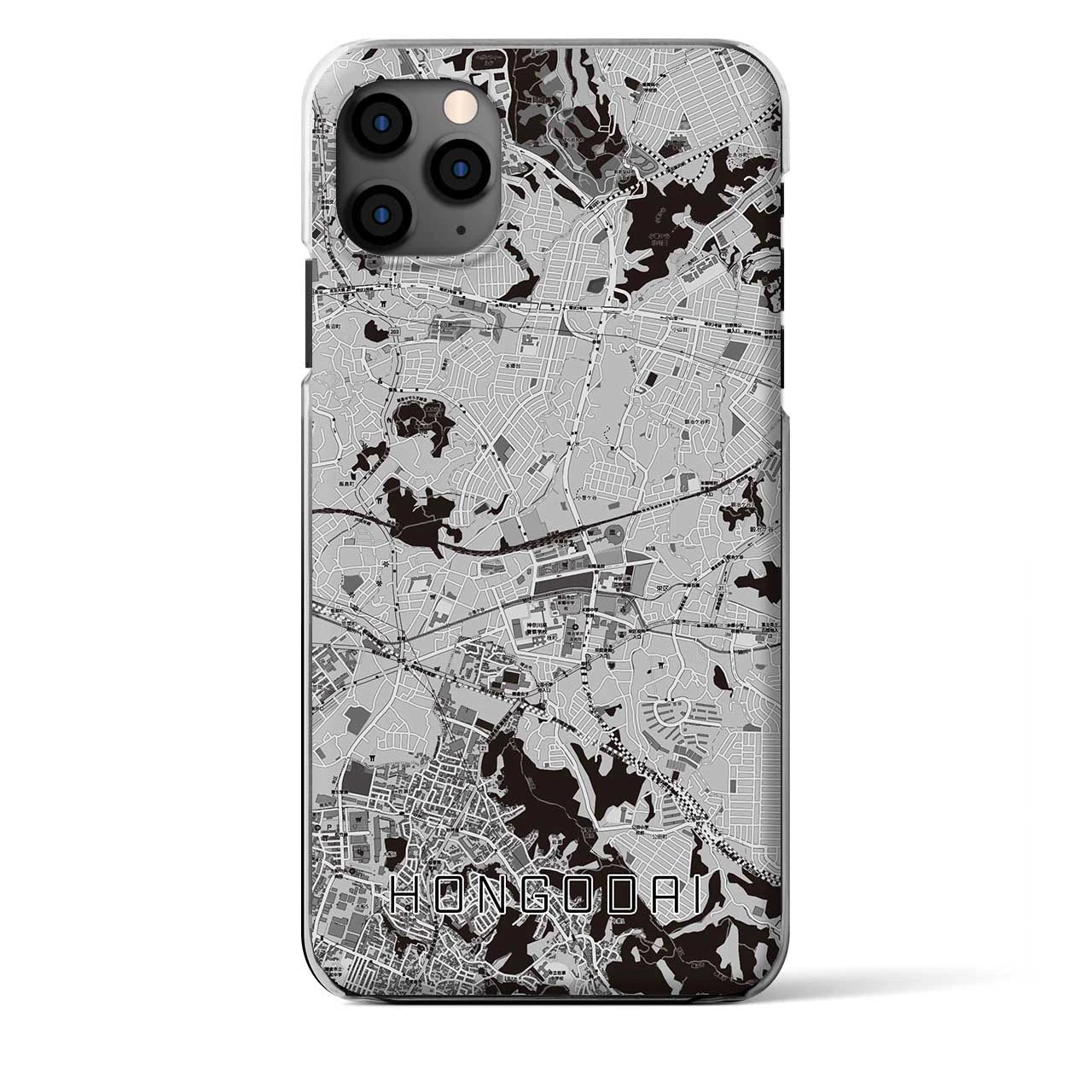 【本郷台（神奈川県）】地図柄iPhoneケース（クリアタイプ）