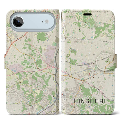 【本郷台（神奈川県）】地図柄iPhoneケース（手帳タイプ）