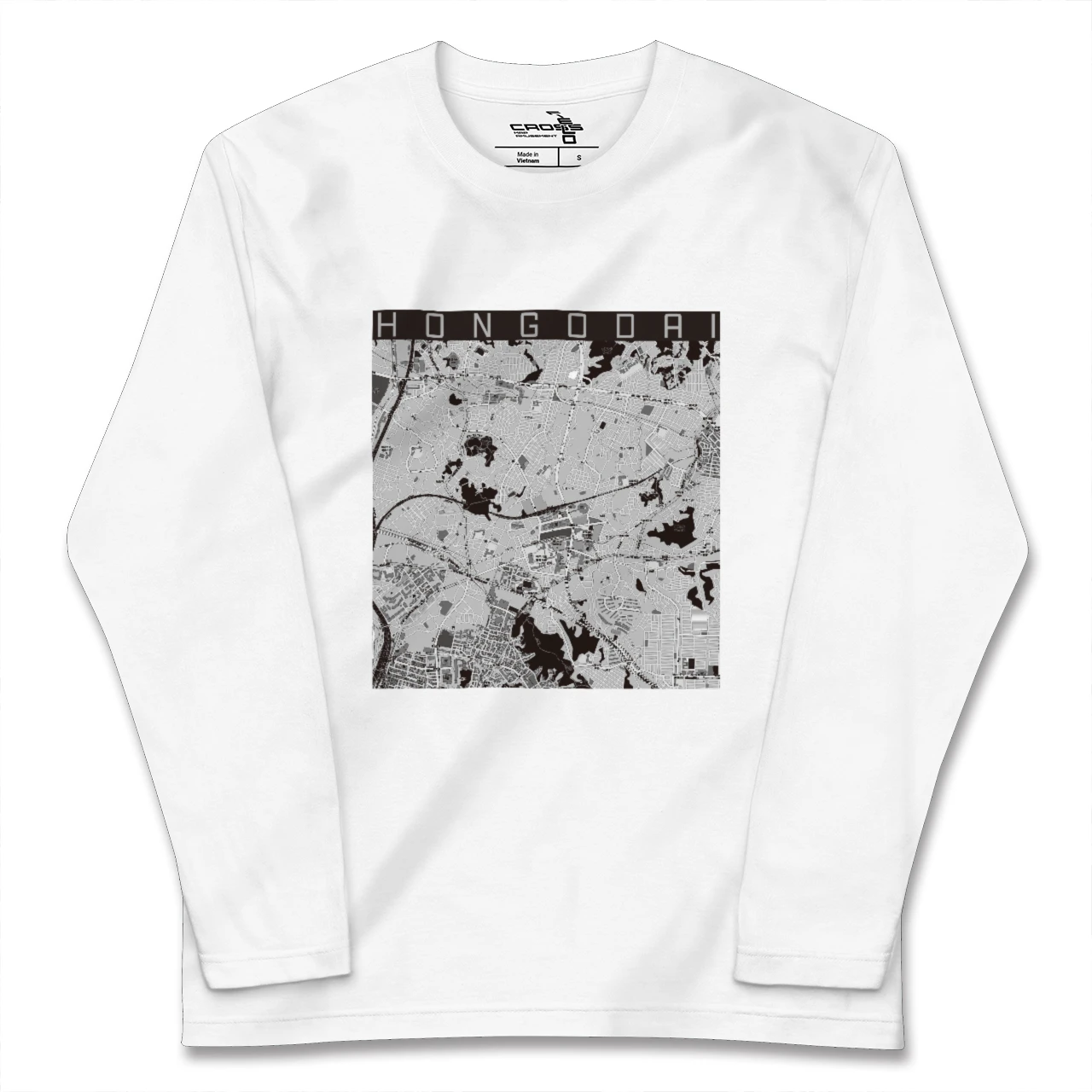 【本郷台（神奈川県）】地図柄ロングスリーブTシャツ