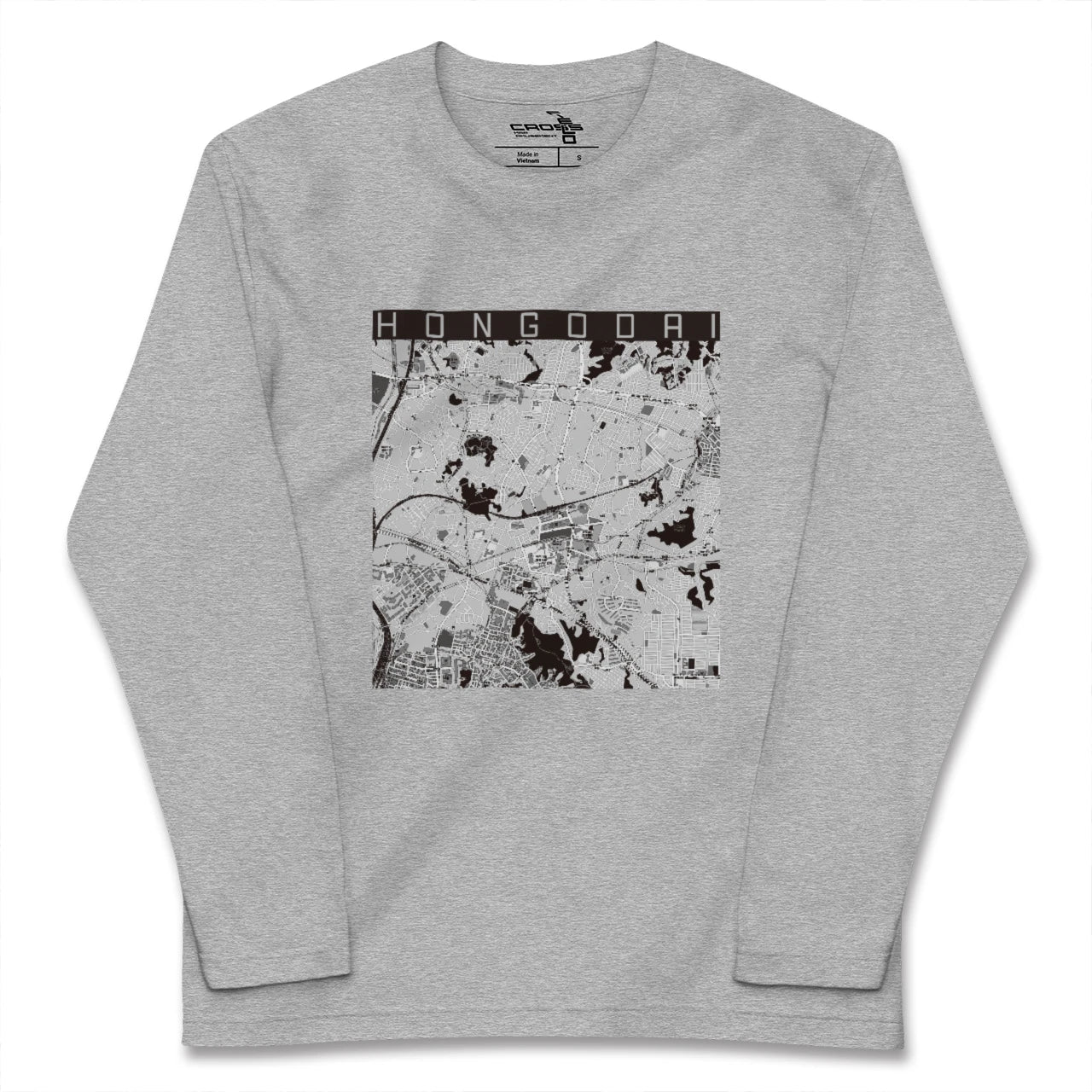 【本郷台（神奈川県）】地図柄ロングスリーブTシャツ
