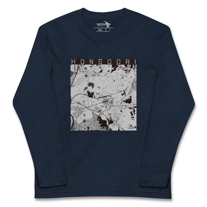 【本郷台（神奈川県）】地図柄ロングスリーブTシャツ