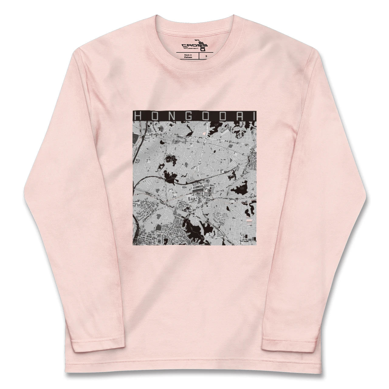 【本郷台（神奈川県）】地図柄ロングスリーブTシャツ
