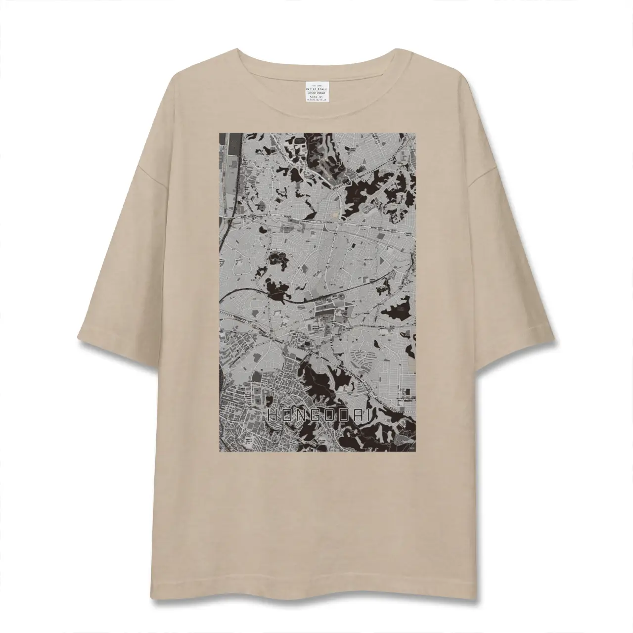 【本郷台（神奈川県）】地図柄ビッグシルエットTシャツ