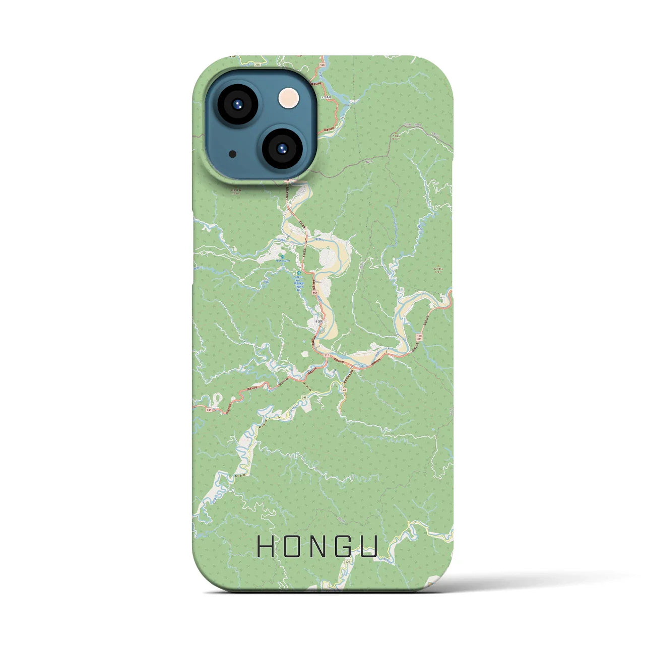 【本宮（和歌山県）】地図柄iPhoneケース（バックカバータイプ）