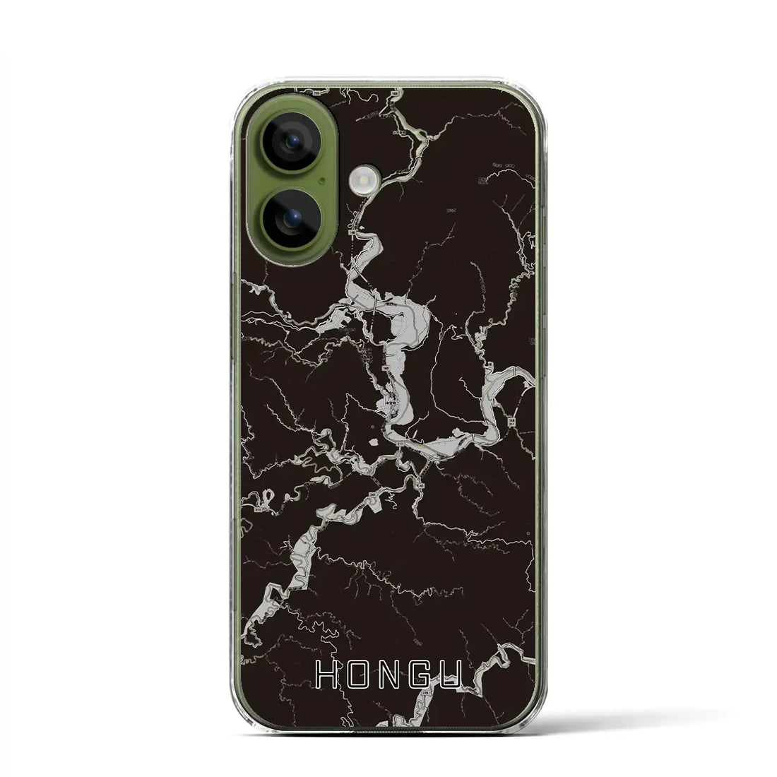 【本宮（和歌山県）】地図柄iPhoneケース（クリアタイプ）モノトーン・iPhone 17 Pro Max 用
