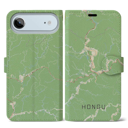 【本宮（和歌山県）】地図柄iPhoneケース（手帳タイプ）