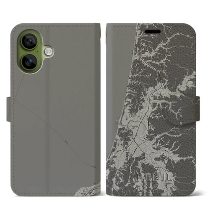 【本荘（秋田県）】地図柄iPhoneケース（手帳タイプ）