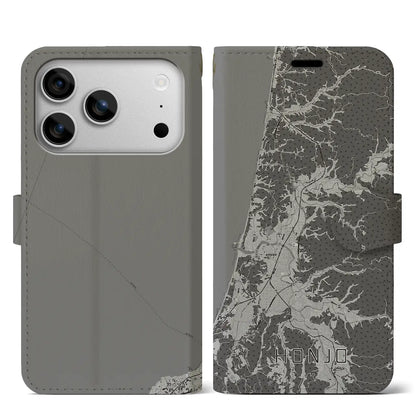 【本荘（秋田県）】地図柄iPhoneケース（手帳タイプ）