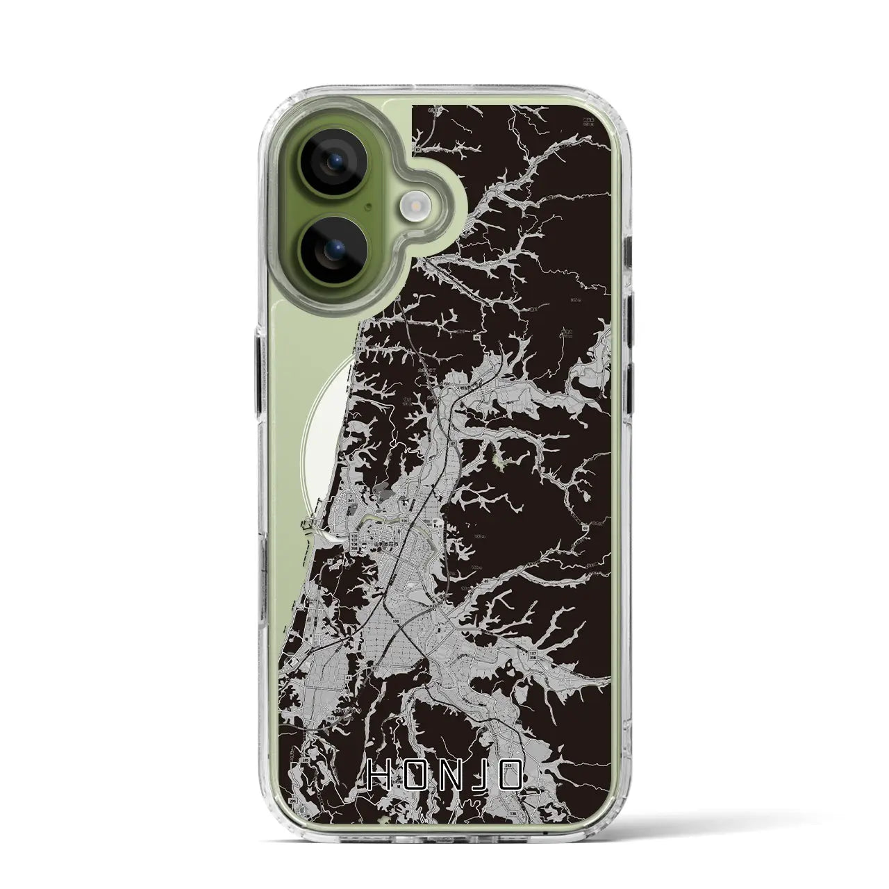 【本荘（秋田県）】地図柄iPhoneケース（MagSafeタイプ）