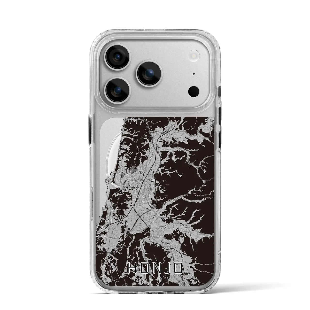 【本荘（秋田県）】地図柄iPhoneケース（MagSafeタイプ）