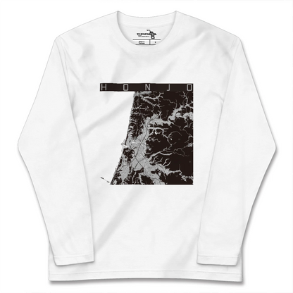【本荘（秋田県）】地図柄ロングスリーブTシャツ