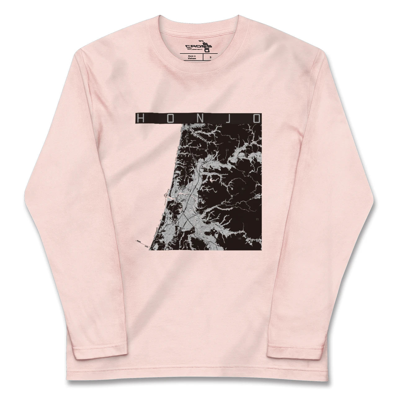 【本荘（秋田県）】地図柄ロングスリーブTシャツ